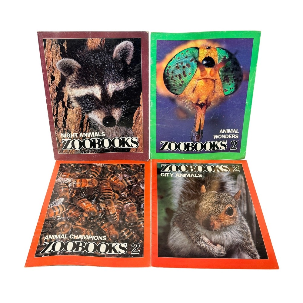 Zoobooks Magazine Lot of 4 Vintage Educational Nature Books 90s Animals Insects